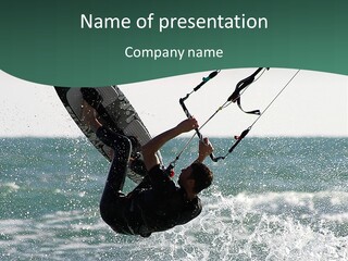 Windsurfer Surf Mediterranean PowerPoint Template