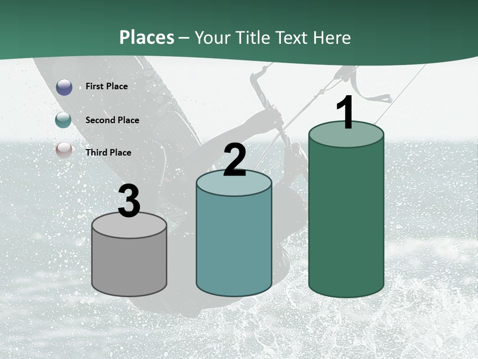 Windsurfer Surf Mediterranean PowerPoint Template