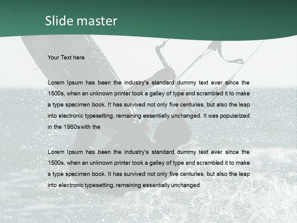 Windsurfer Surf Mediterranean PowerPoint Template