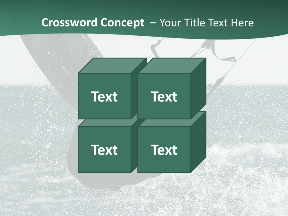 Windsurfer Surf Mediterranean PowerPoint Template