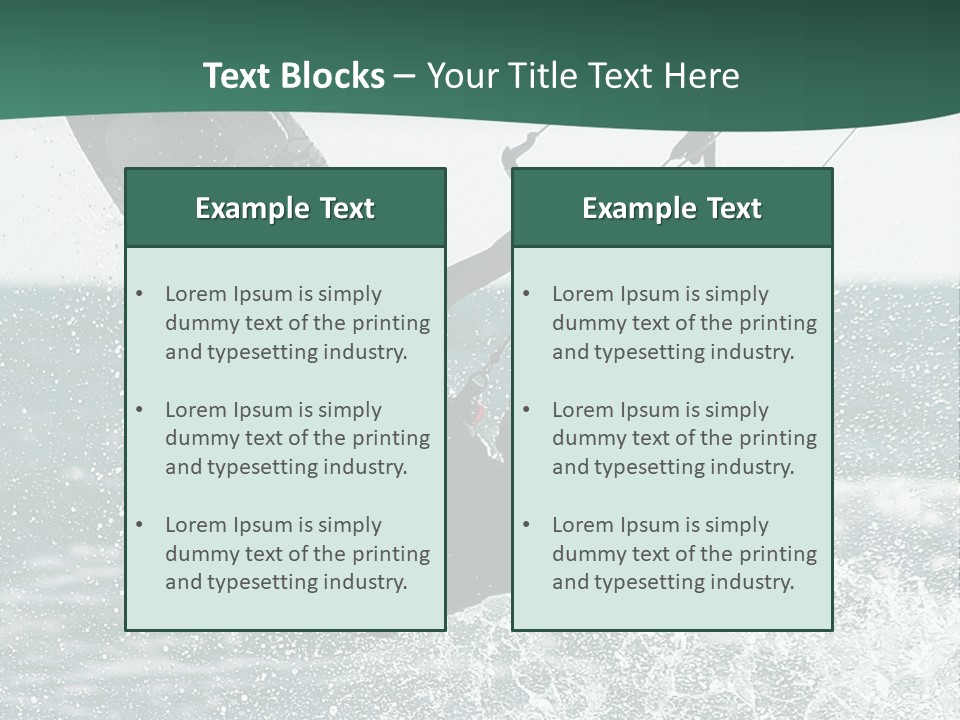 Windsurfer Surf Mediterranean PowerPoint Template