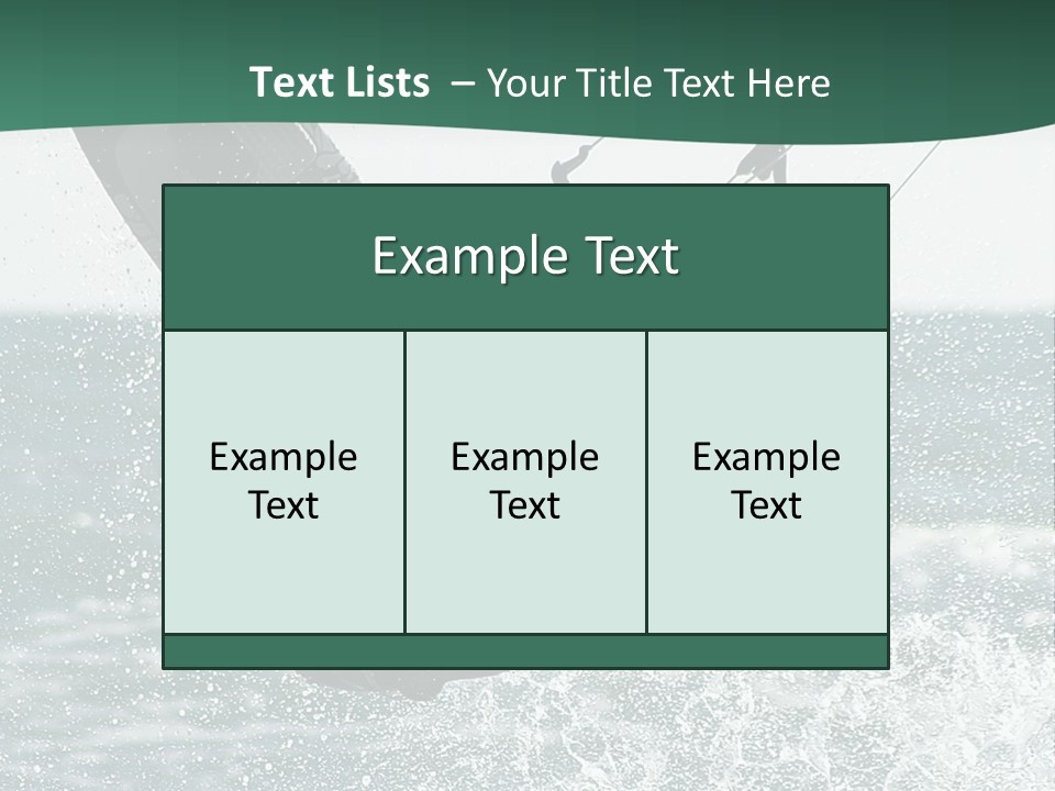 Windsurfer Surf Mediterranean PowerPoint Template