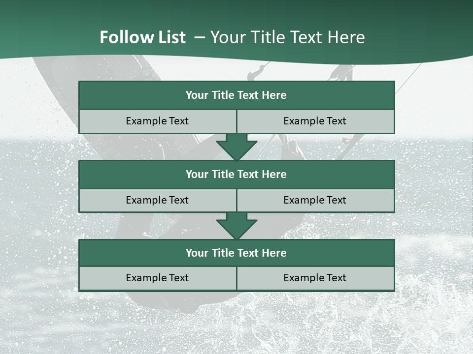 Windsurfer Surf Mediterranean PowerPoint Template