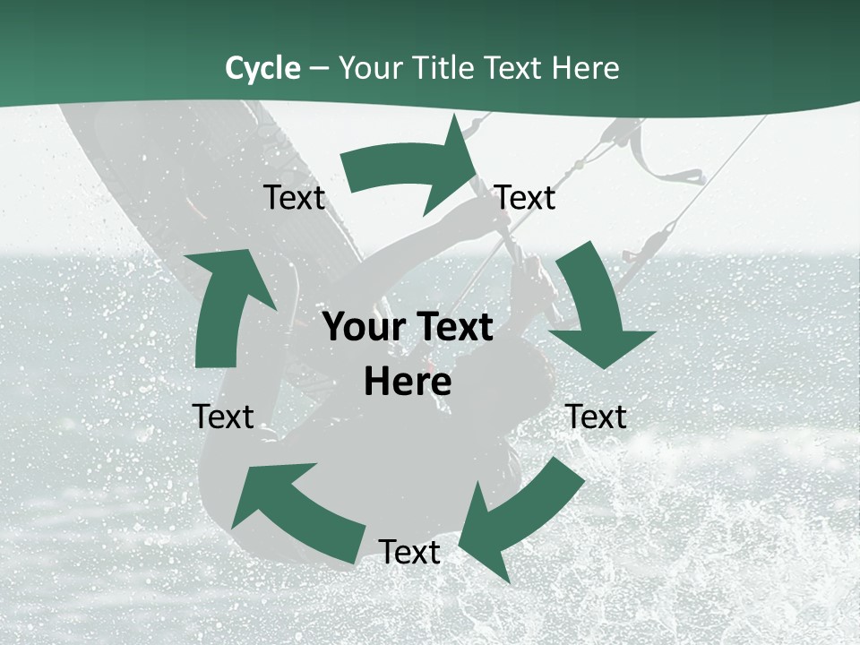 Windsurfer Surf Mediterranean PowerPoint Template