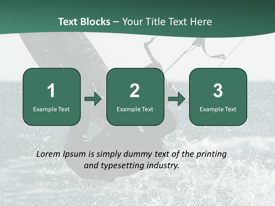 Windsurfer Surf Mediterranean PowerPoint Template