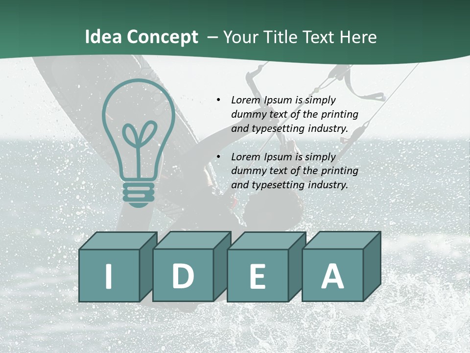 Windsurfer Surf Mediterranean PowerPoint Template