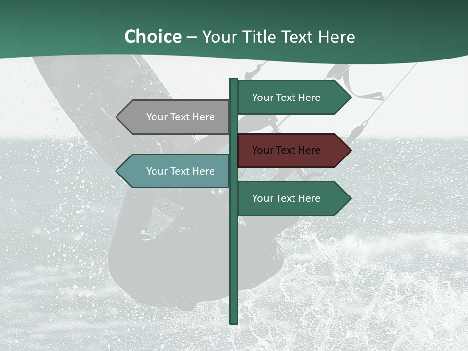 Windsurfer Surf Mediterranean PowerPoint Template