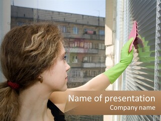 Woman Purity Transparent PowerPoint Template