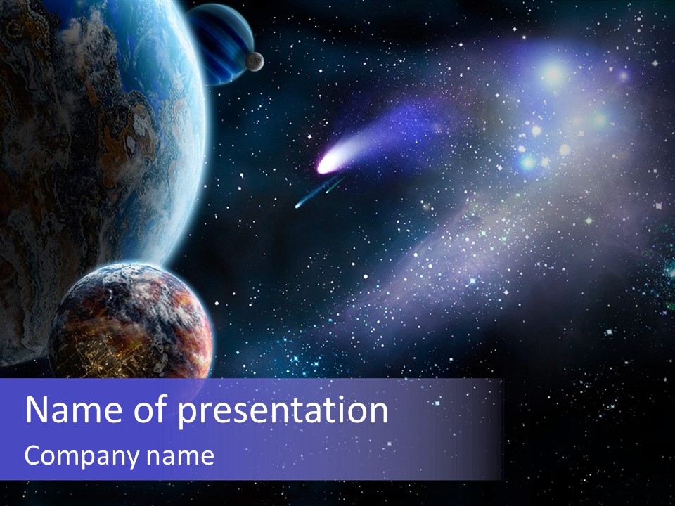 Asteroid Planet Earth PowerPoint Template