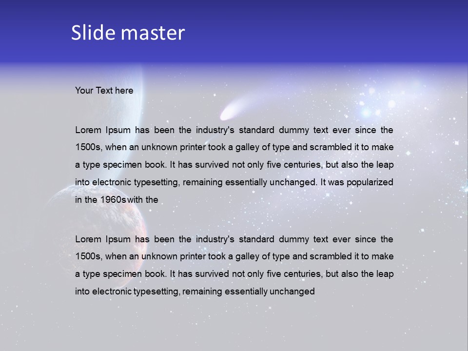 Asteroid Planet Earth PowerPoint Template