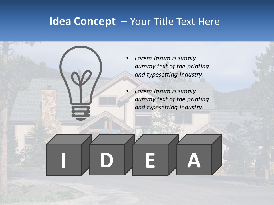 Rock Landscaped Log PowerPoint Template