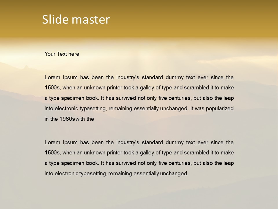 Scenic Scenery Vacation PowerPoint Template