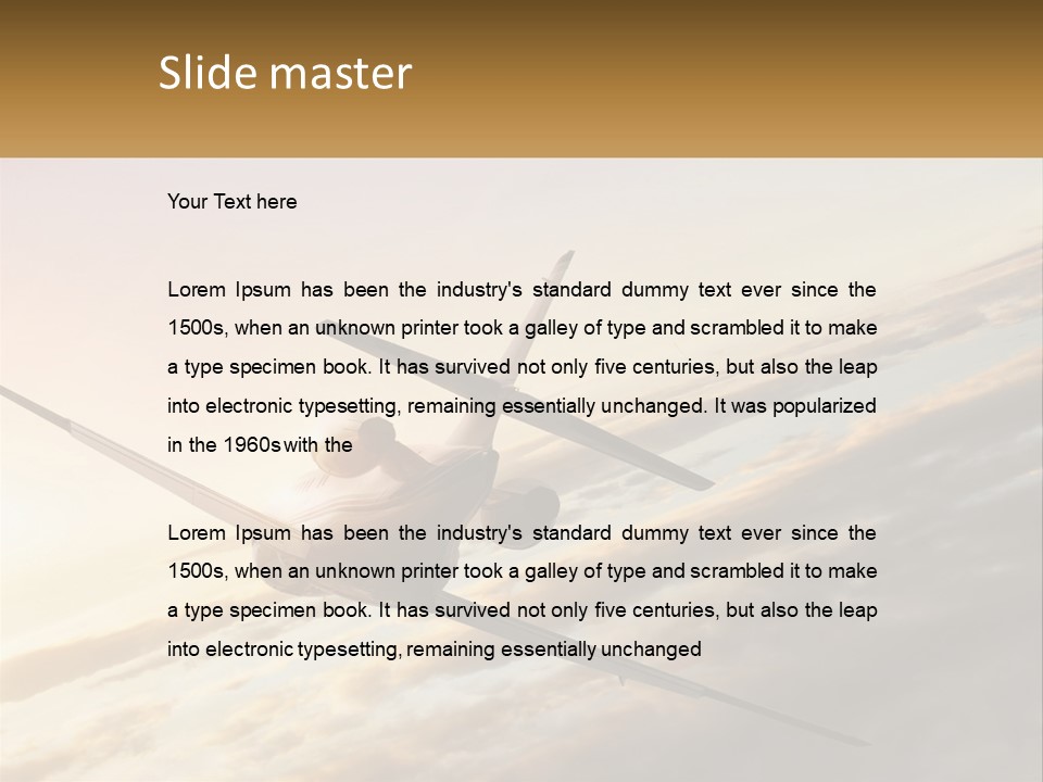 Speed Air Airplane PowerPoint Template