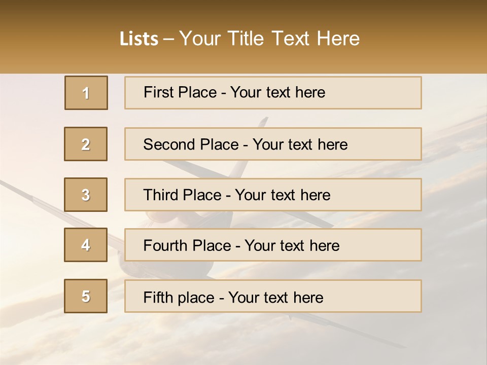 Speed Air Airplane PowerPoint Template