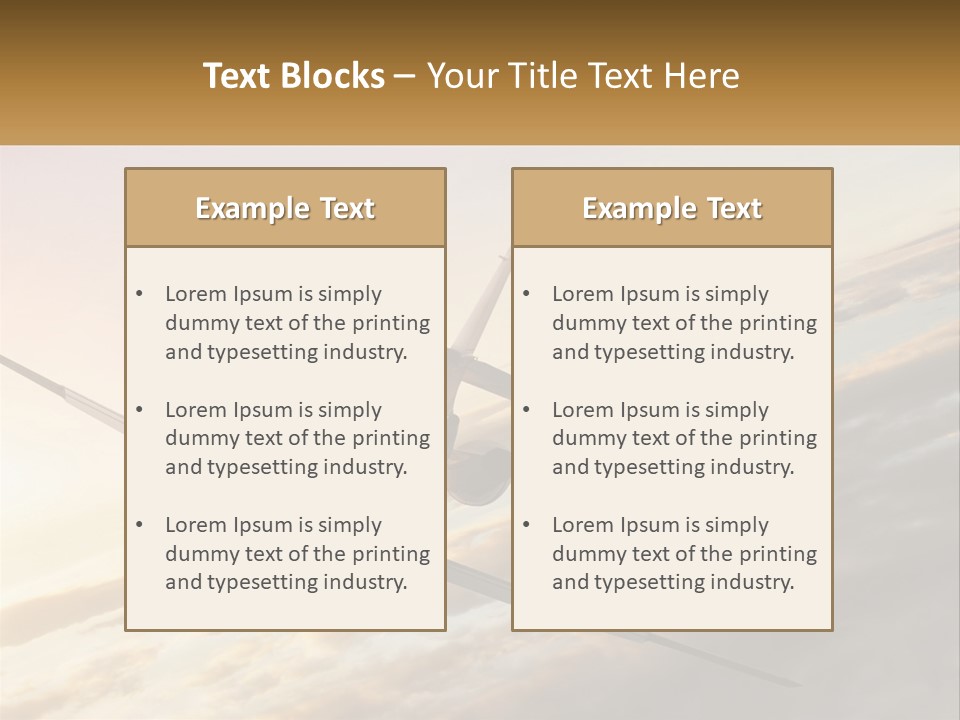 Speed Air Airplane PowerPoint Template