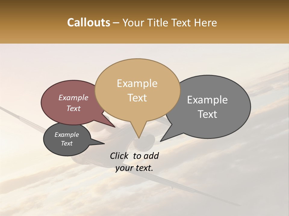 Speed Air Airplane PowerPoint Template