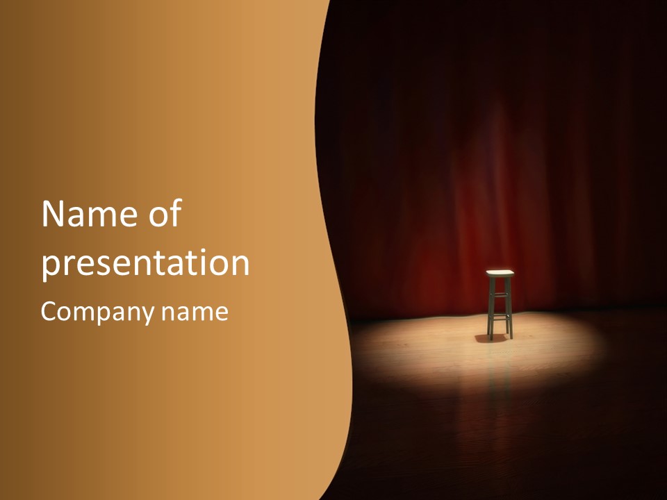 Stand Concert Lonely PowerPoint Template