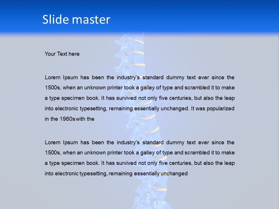 Arthritis Skeleton Spinal PowerPoint Template