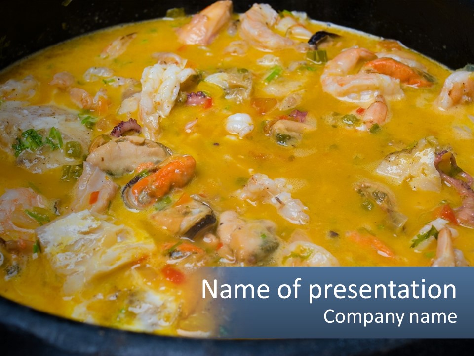 Fish Market Cook PowerPoint Template