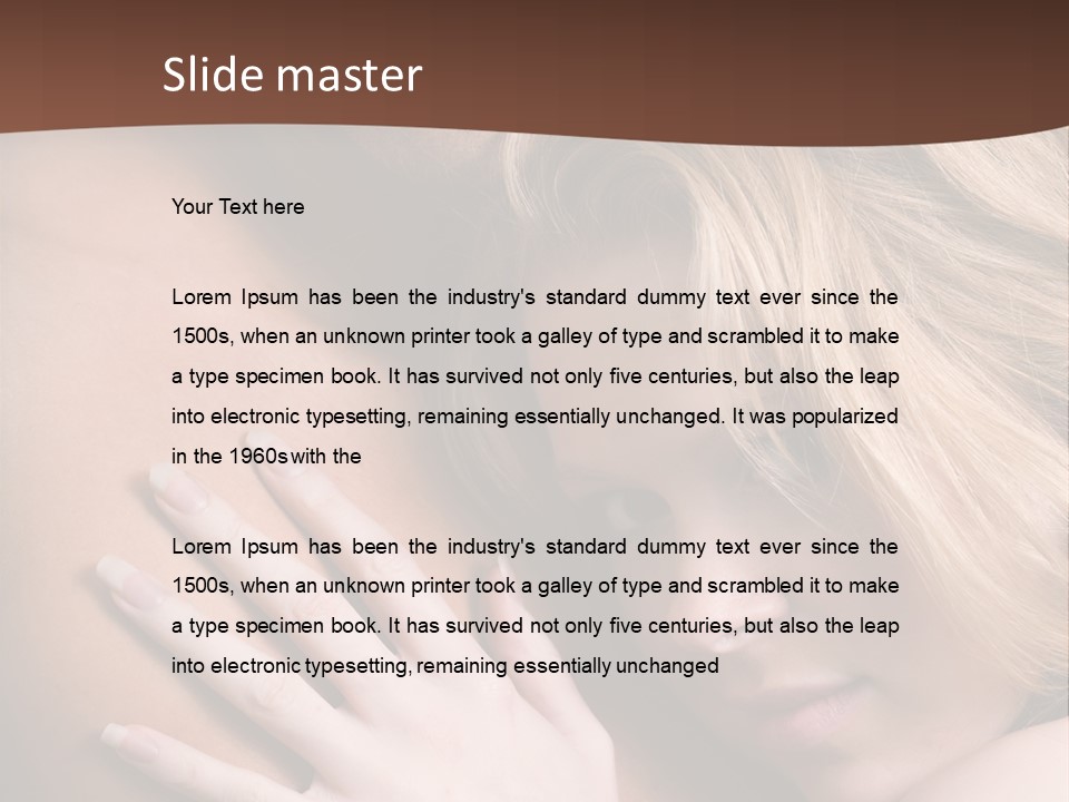 Bare Brunette Handsome PowerPoint Template