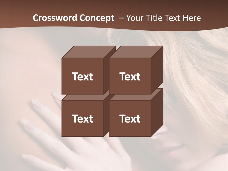 Bare Brunette Handsome PowerPoint Template