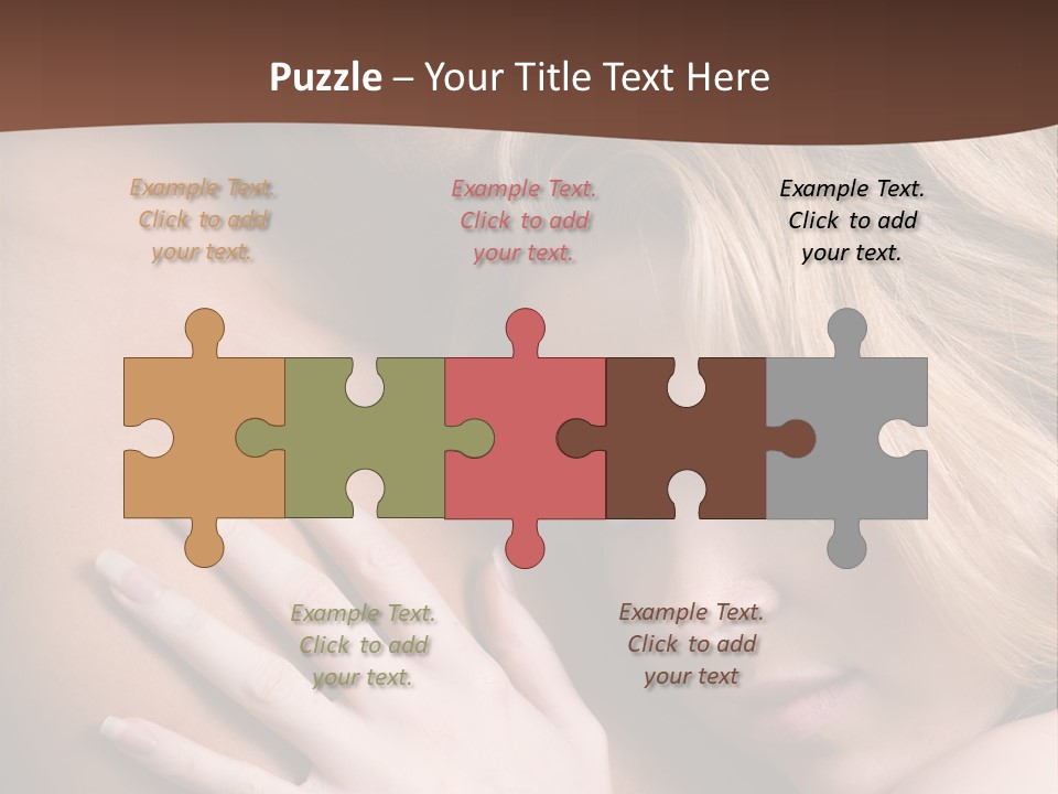 Bare Brunette Handsome PowerPoint Template