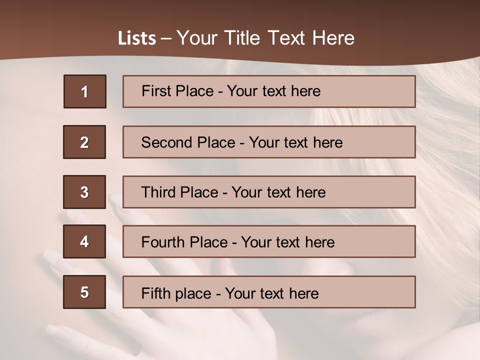 Bare Brunette Handsome PowerPoint Template