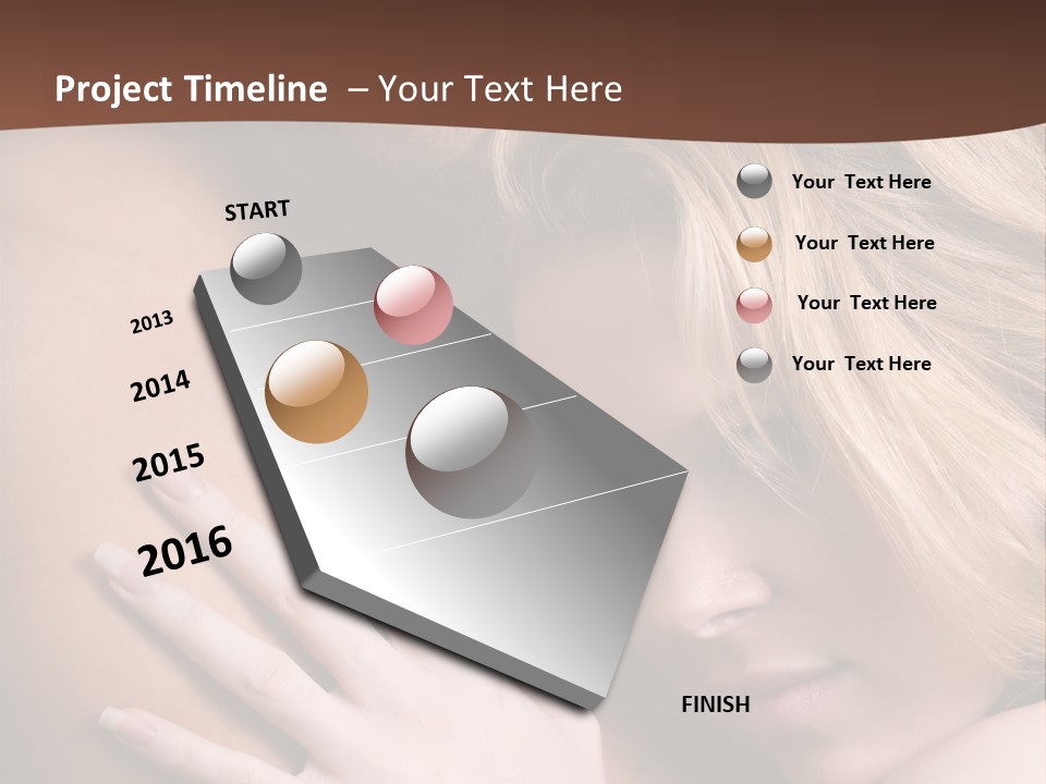 Bare Brunette Handsome PowerPoint Template