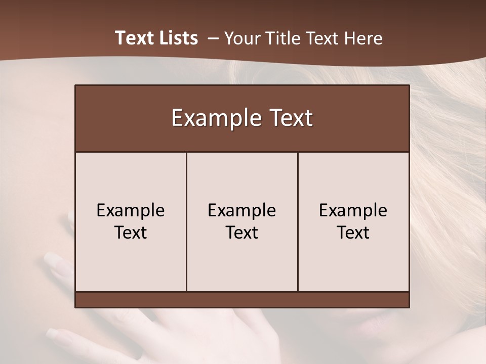 Bare Brunette Handsome PowerPoint Template