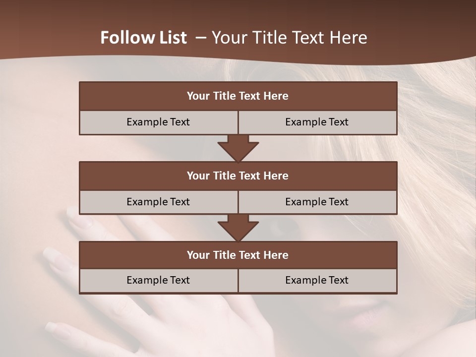 Bare Brunette Handsome PowerPoint Template