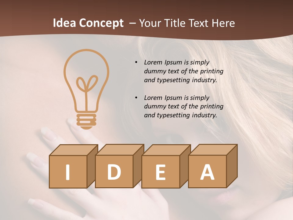 Bare Brunette Handsome PowerPoint Template