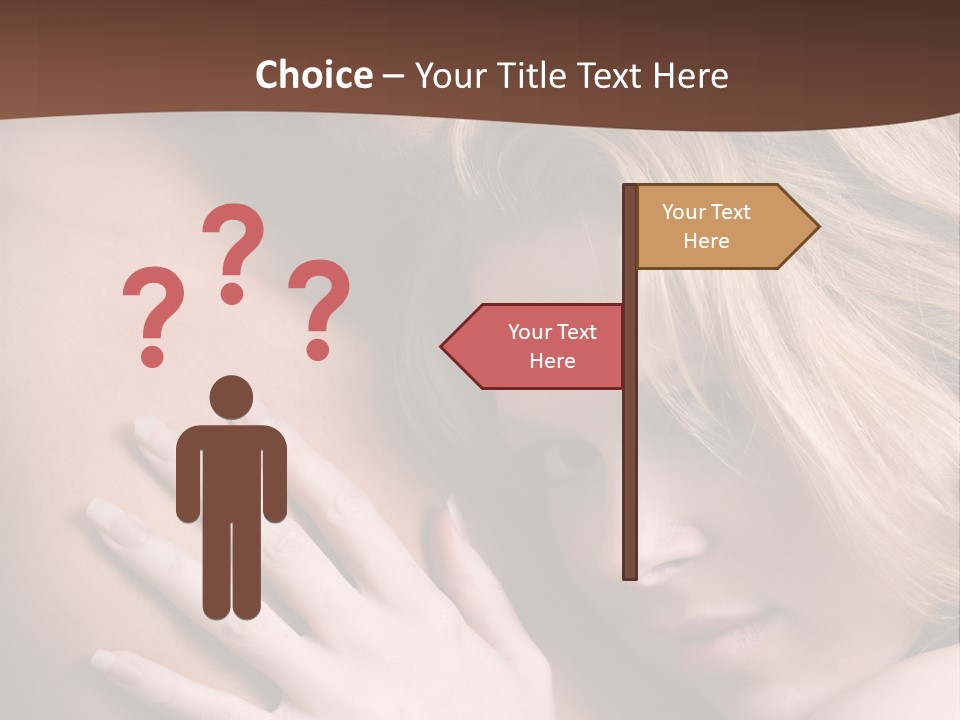 Bare Brunette Handsome PowerPoint Template