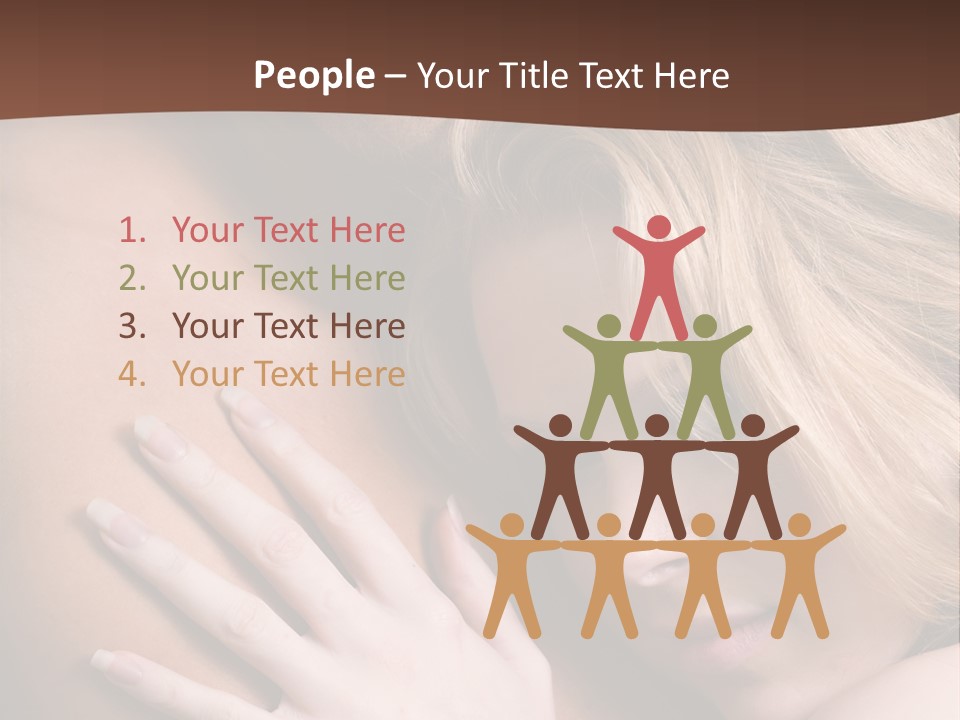 Bare Brunette Handsome PowerPoint Template