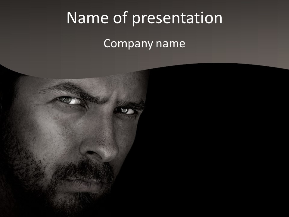 Face Male Handsome PowerPoint Template