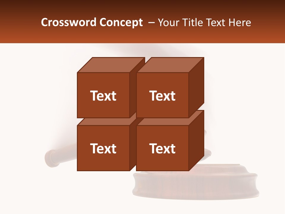A Wooden Judge's Hammer On Top Of A Wooden Table PowerPoint Template