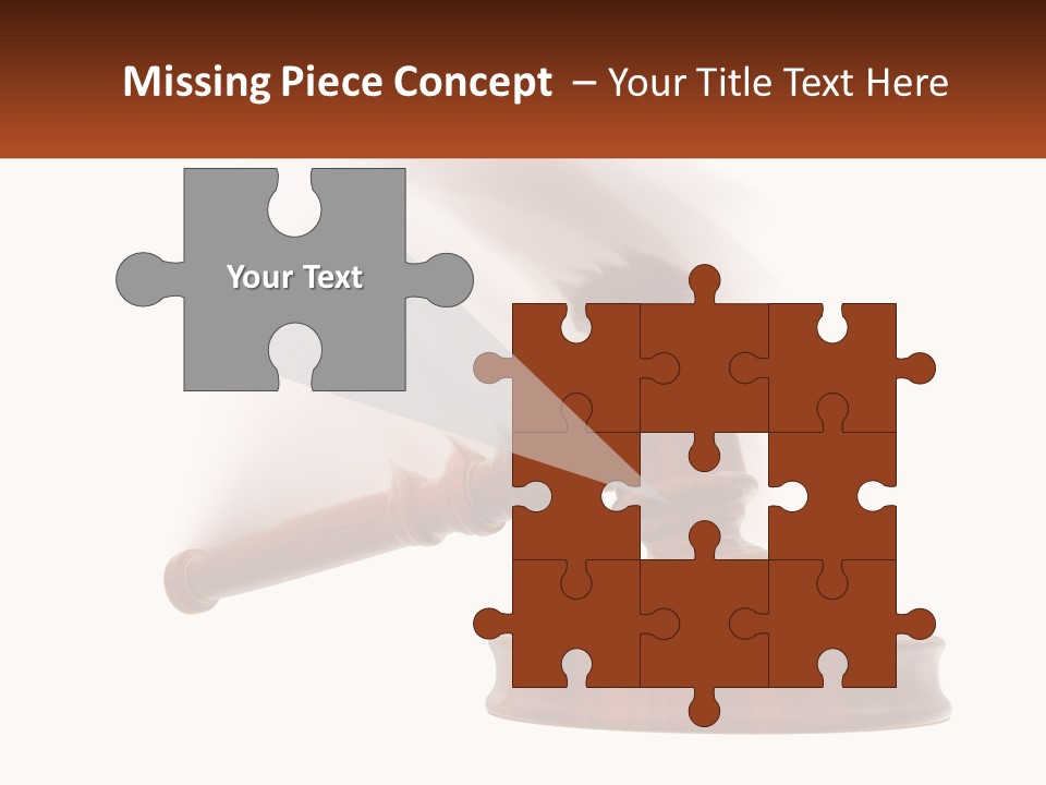 A Wooden Judge's Hammer On Top Of A Wooden Table PowerPoint Template