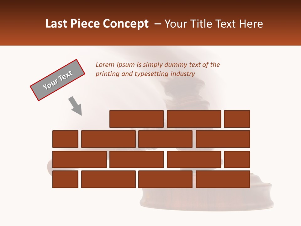 A Wooden Judge's Hammer On Top Of A Wooden Table PowerPoint Template