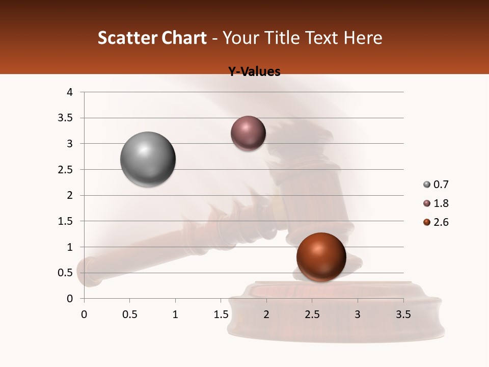 A Wooden Judge's Hammer On Top Of A Wooden Table PowerPoint Template