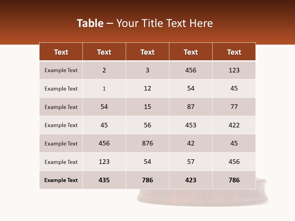 A Wooden Judge's Hammer On Top Of A Wooden Table PowerPoint Template