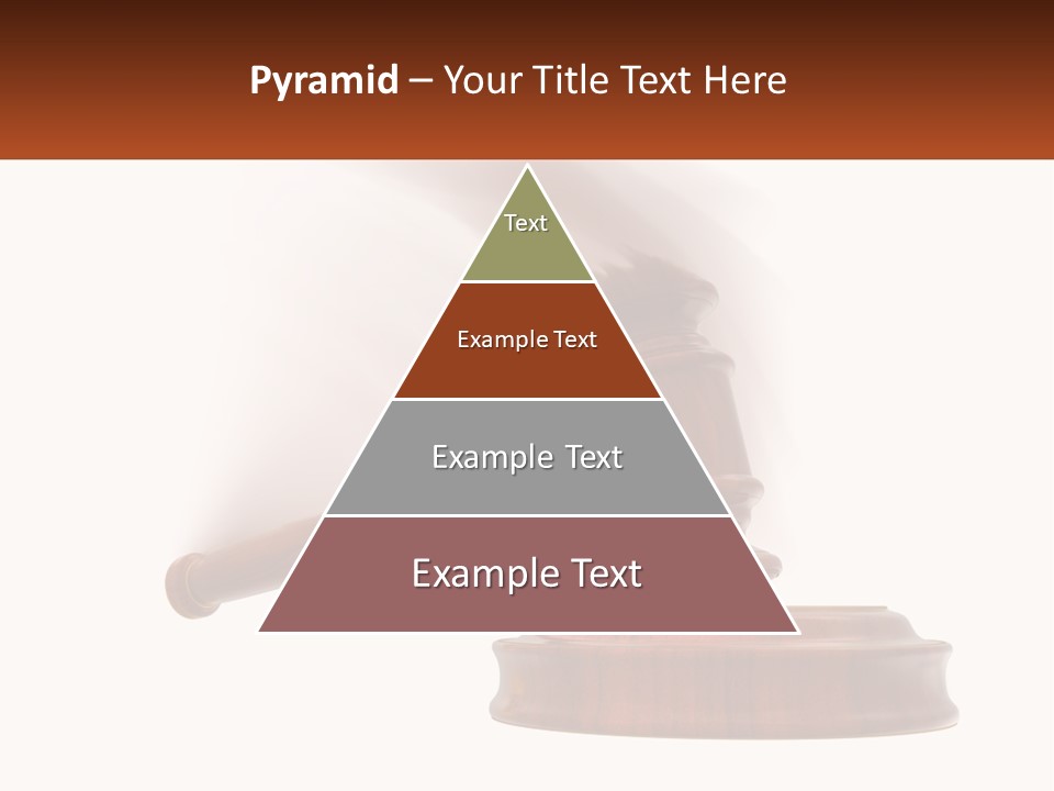 A Wooden Judge's Hammer On Top Of A Wooden Table PowerPoint Template