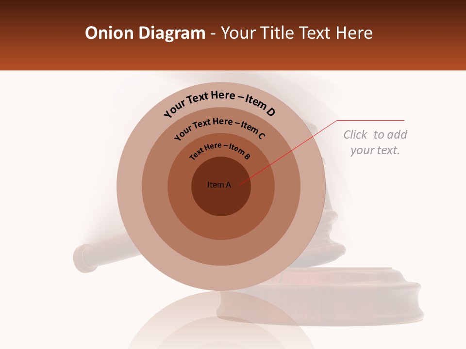 A Wooden Judge's Hammer On Top Of A Wooden Table PowerPoint Template