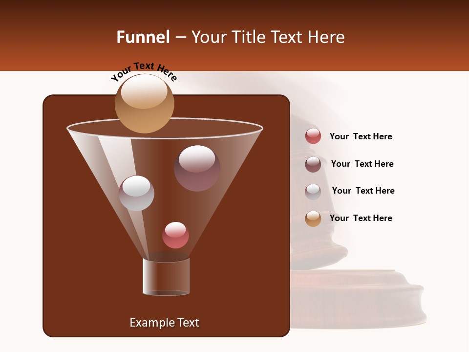 A Wooden Judge's Hammer On Top Of A Wooden Table PowerPoint Template