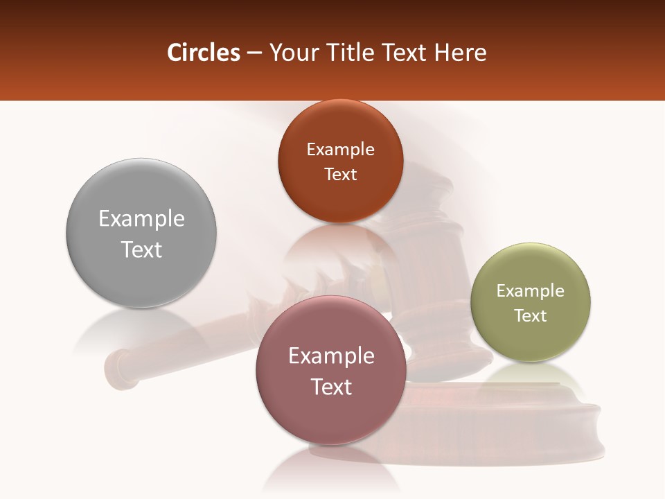 A Wooden Judge's Hammer On Top Of A Wooden Table PowerPoint Template