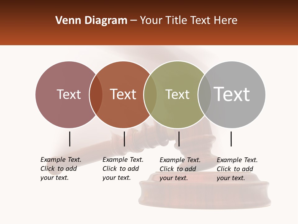 A Wooden Judge's Hammer On Top Of A Wooden Table PowerPoint Template