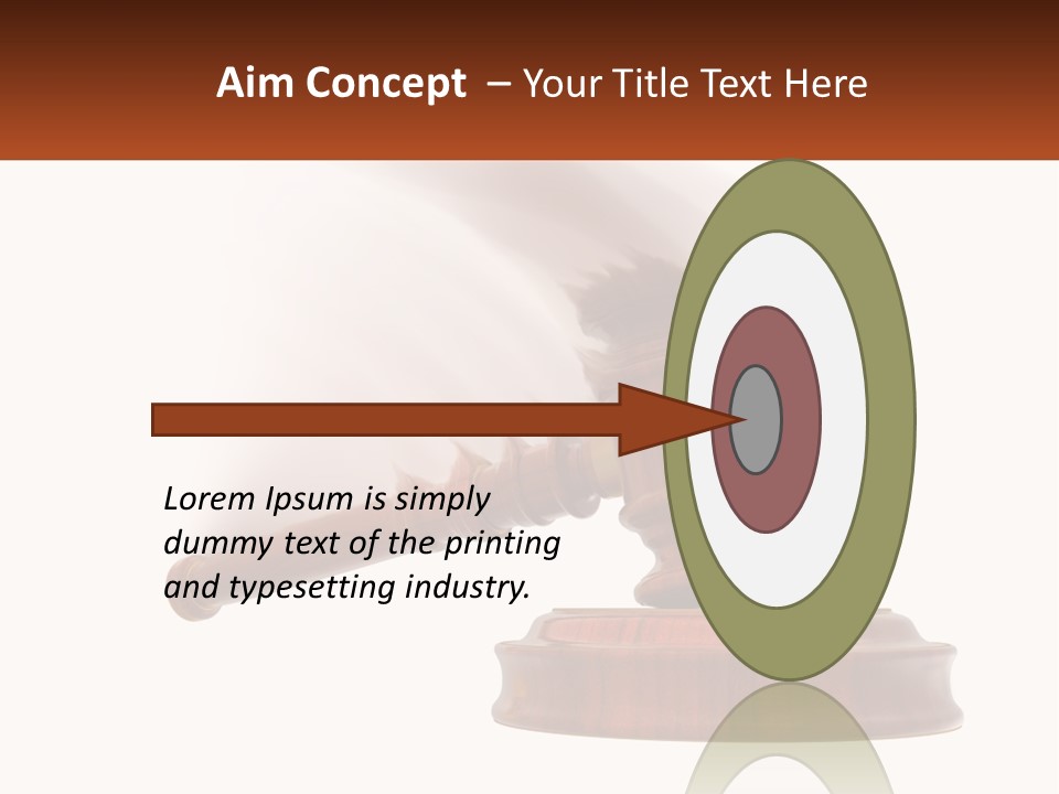 A Wooden Judge's Hammer On Top Of A Wooden Table PowerPoint Template