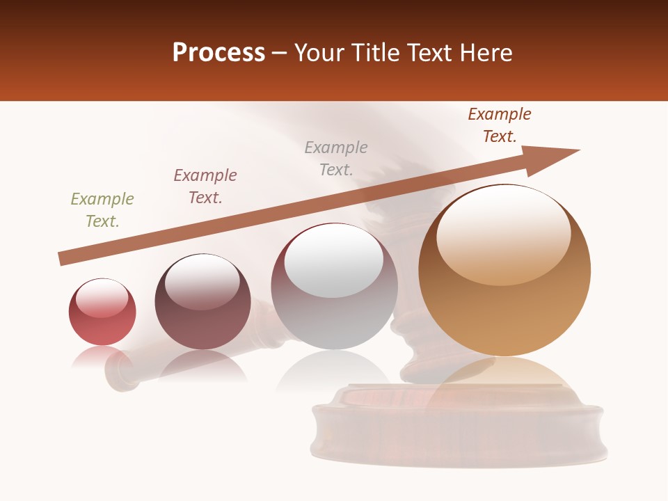 A Wooden Judge's Hammer On Top Of A Wooden Table PowerPoint Template