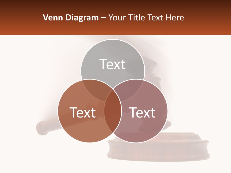 A Wooden Judge's Hammer On Top Of A Wooden Table PowerPoint Template