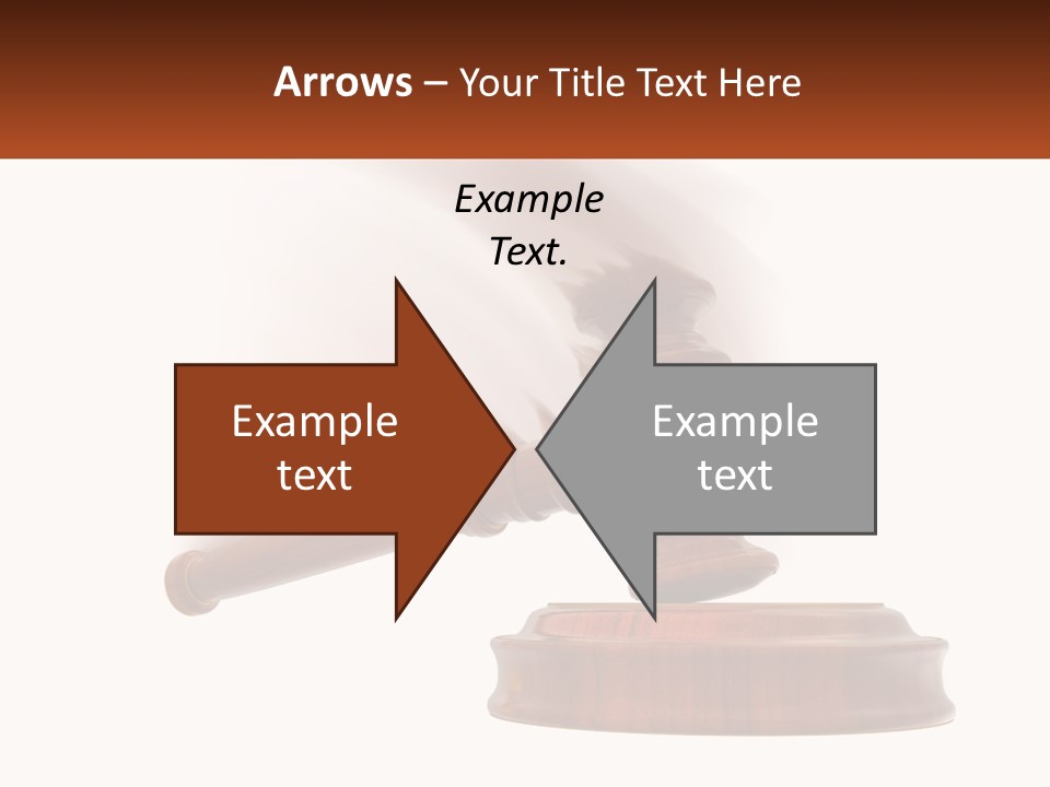 A Wooden Judge's Hammer On Top Of A Wooden Table PowerPoint Template