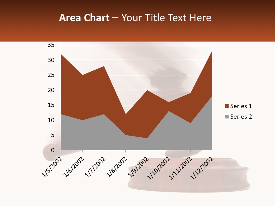 A Wooden Judge's Hammer On Top Of A Wooden Table PowerPoint Template