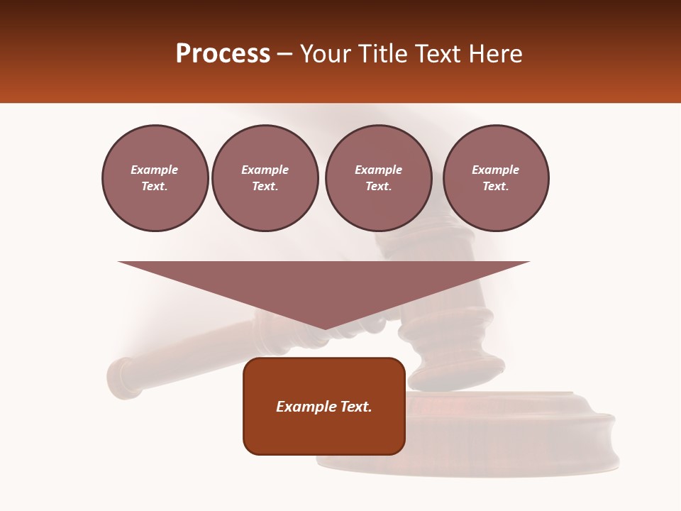 A Wooden Judge's Hammer On Top Of A Wooden Table PowerPoint Template